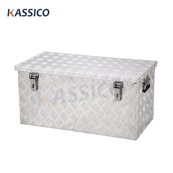 Caja de almacenamiento de aluminio de 220 l para caravana, remolque y camión