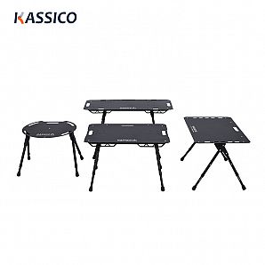 Mesa de camping plegable de aluminio para viajes, barbacoa, picnic, jardín, patio