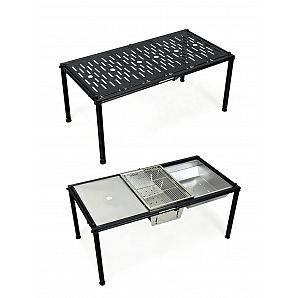 Lightweight Aluminum Folding Table With Stove & Grill