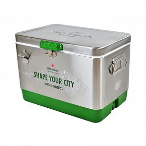 29L/51L Metal Beer Wine Beverage Ice Chest Cooler Box For Camping, Fishing, RV, BBQs, Traveling