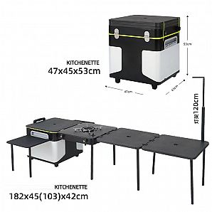Outdoor Portable Foldable Mobile Kitchen Cooking Station