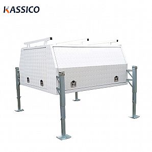 صندوق أدوات UTE Canopy من الألومنيوم مع أرجل Jackoff