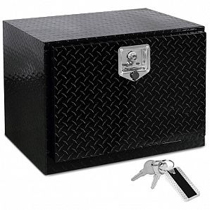 24" Aluminum Black Diamond Plate Tool Box For Pickup Truck