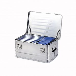 Caja de almacenamiento de aluminio para deporte, oficina y escuela