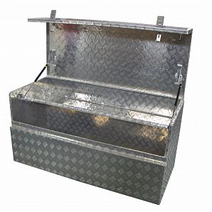 Aluminum Ute Tool Box - High Side Opening Box with L Shape Lid
