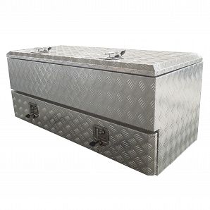 Ute-verktøykasse i aluminium med skuffer