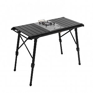 Campinggrillebord i aluminium med justerbar høyde