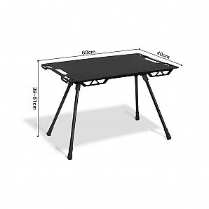 Lett camping taktisk bord i aluminium - skjøtbart, bærbart, sammenleggbart