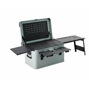 50L Aluminum Camp Kitchen Box With Folding Table and Panel